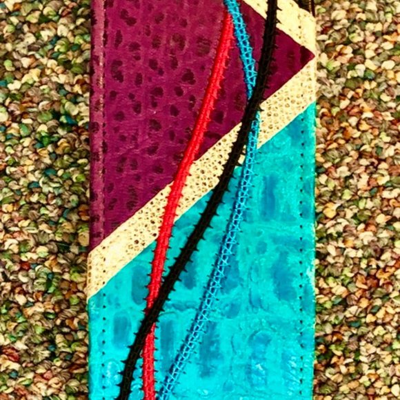 HARD TO FIND MULTI-COLOR LEATHER BELT -DESIGNER main image 5